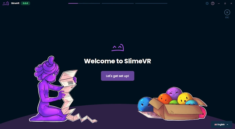 SlimeVR Server running on a PC